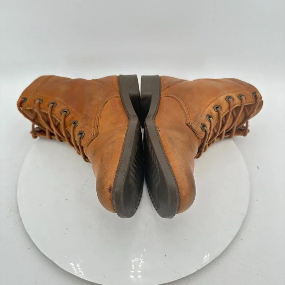 Kodiak Men Size 8 722187CAR Brown Tan Leather Plain Toe Lace Up Ankle Boot